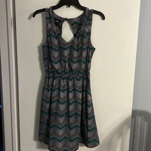 A. Byer, Chevron Dress, Colorful pattern, size Medium